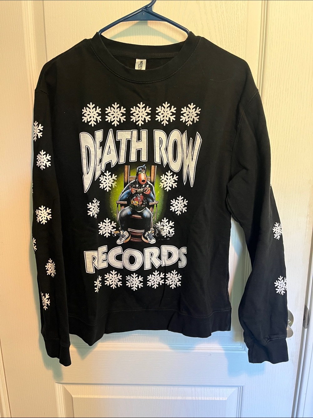 Death Row Records Graphic Black Crewneck Sweatshirt - Men